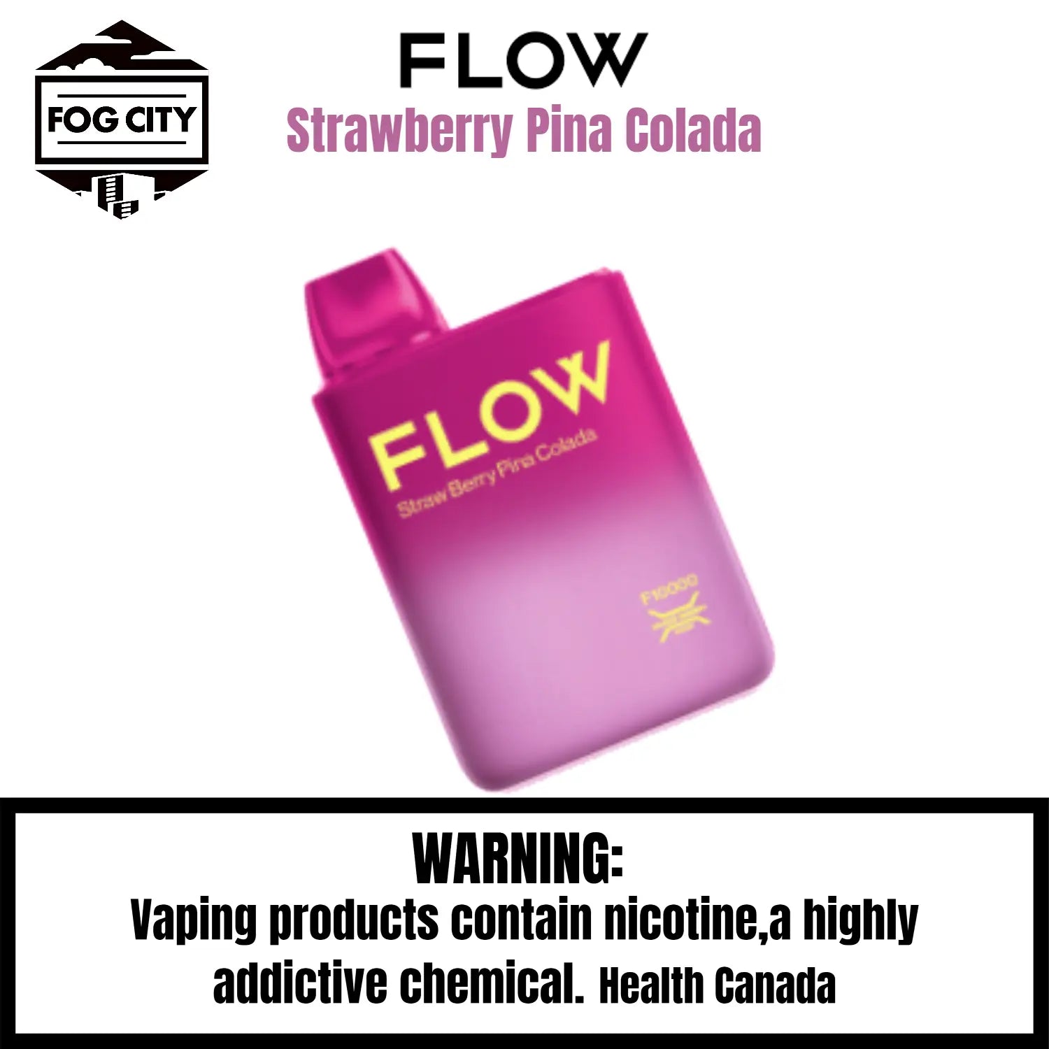 Flow F10000 Disposable VAPE 10k Puffs Flavor Strawberry Pina Colada